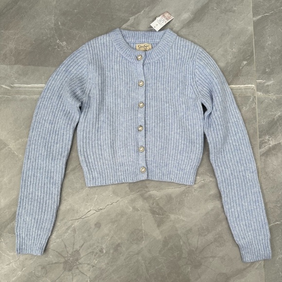 Women’s Jessica Simpson Faux Pearl Button Up Cardigan Knit Sweater Size XS - Picture 1 of 15